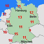 Vorhersage Sa, 09.11. Deutschland